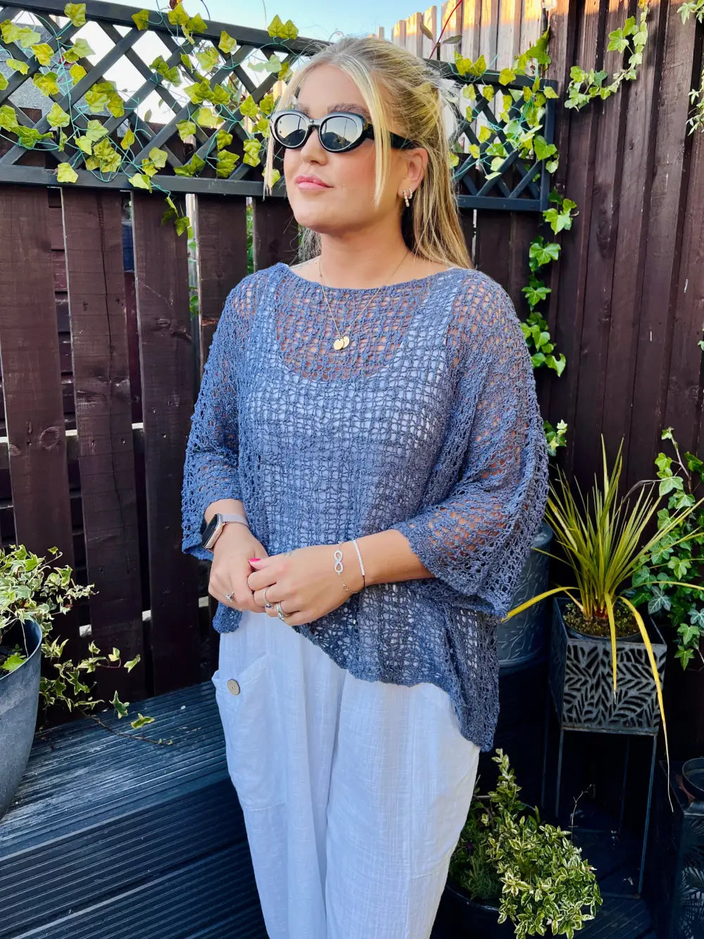 Tabitha Popcorn Jumper DENIM