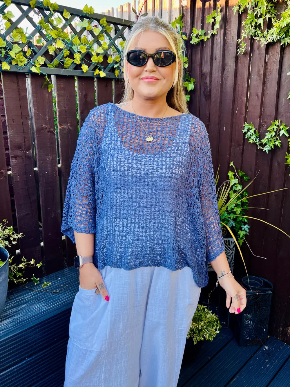Tabitha Popcorn Jumper DENIM