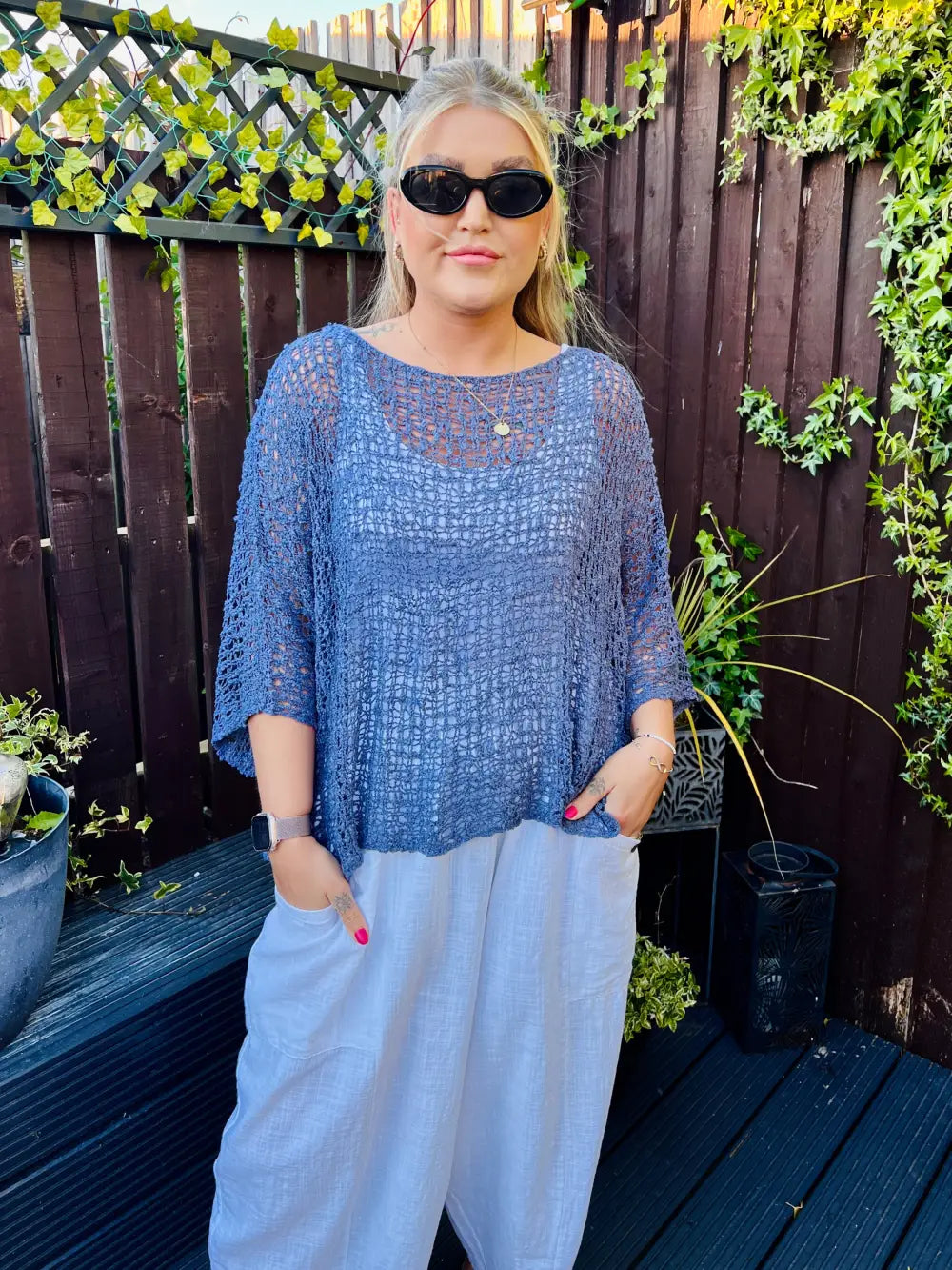 Tabitha Popcorn Jumper DENIM