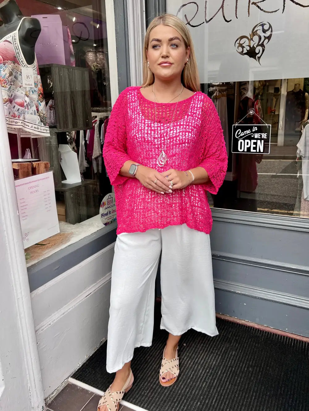 Tabitha Popcorn Jumper FUCHSIA