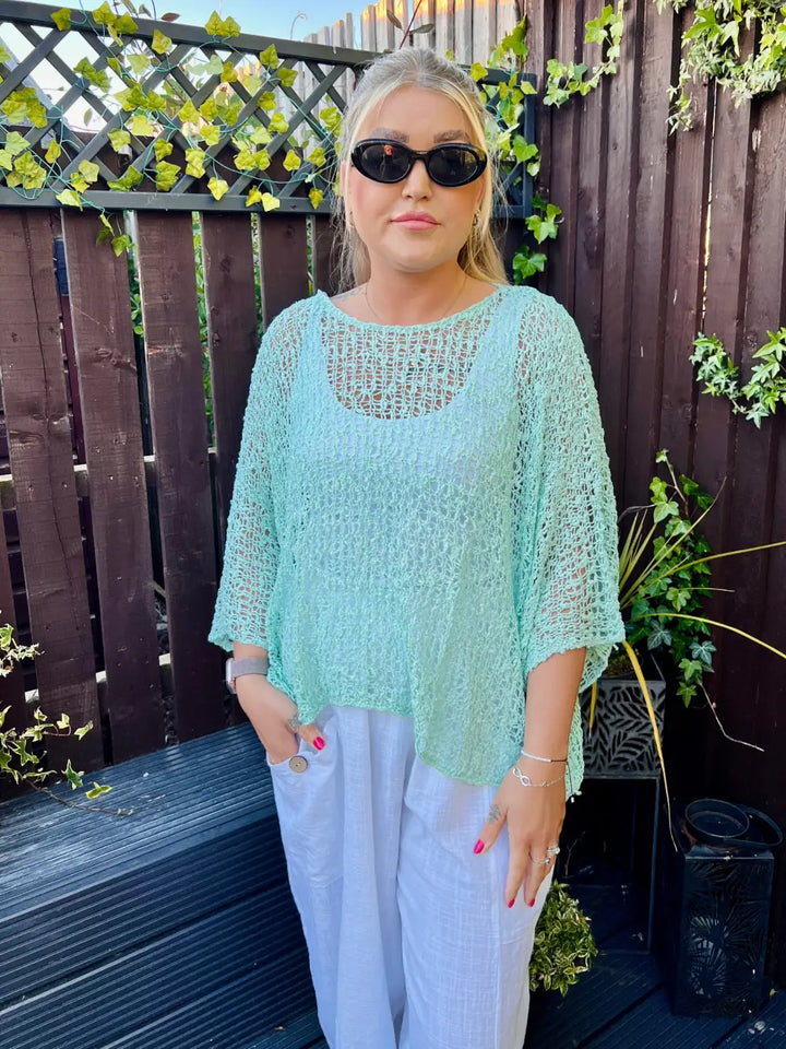 Tabitha Popcorn Jumper MINT