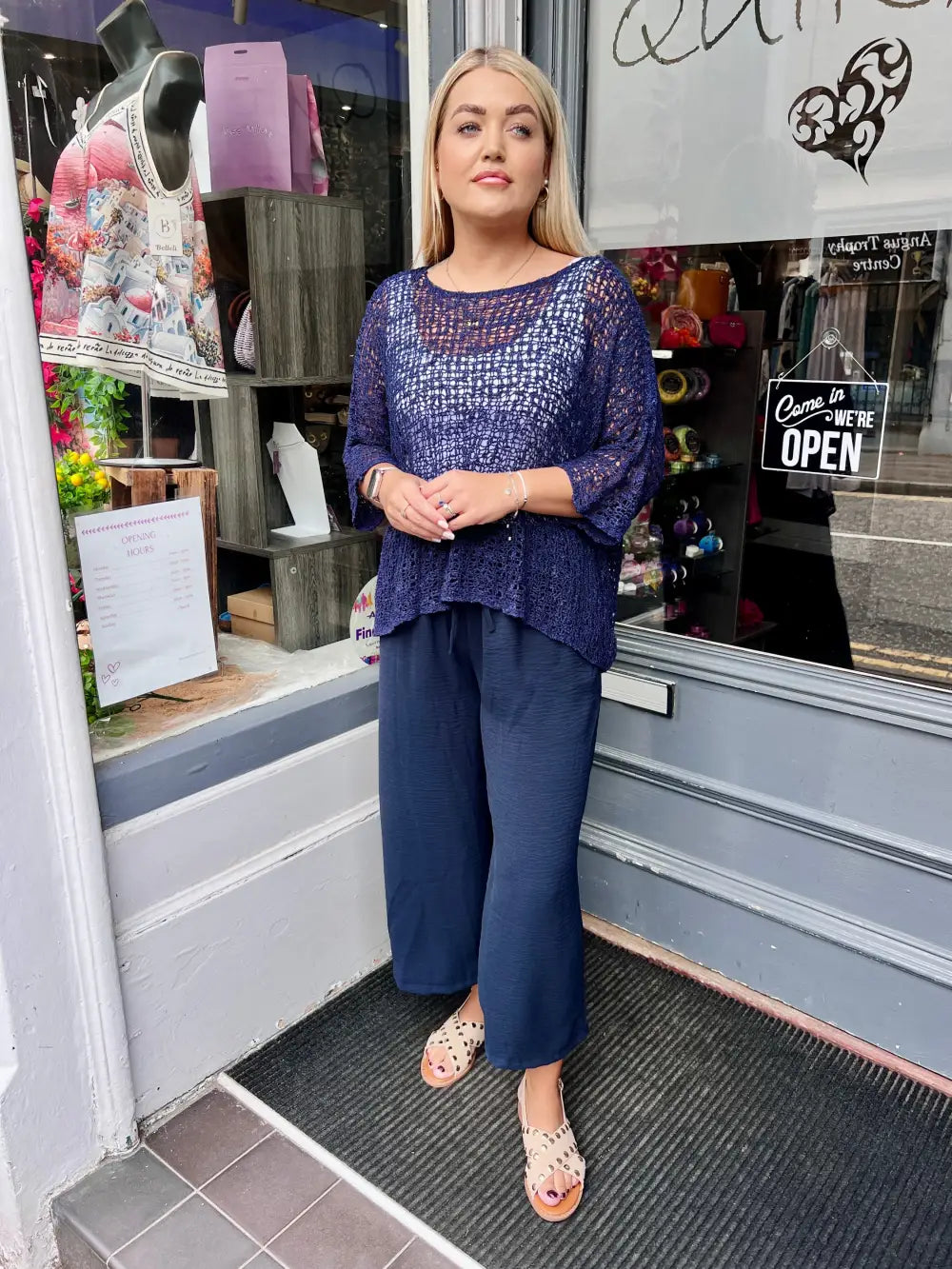 Tabitha Popcorn Jumper NAVY