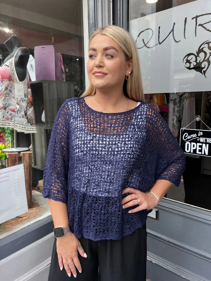 Tabitha Popcorn Jumper NAVY