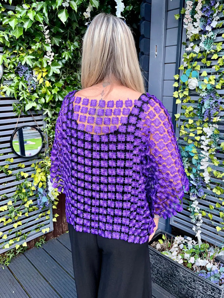 Taryn Floral Lace Top PURPLE