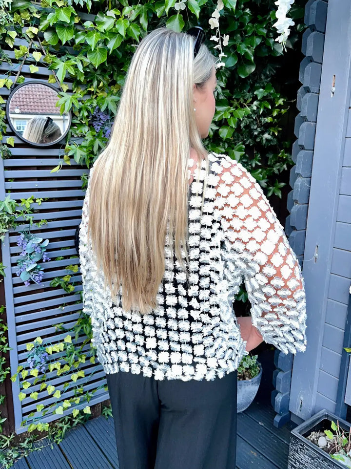 Taryn Floral Lace Top WHITE