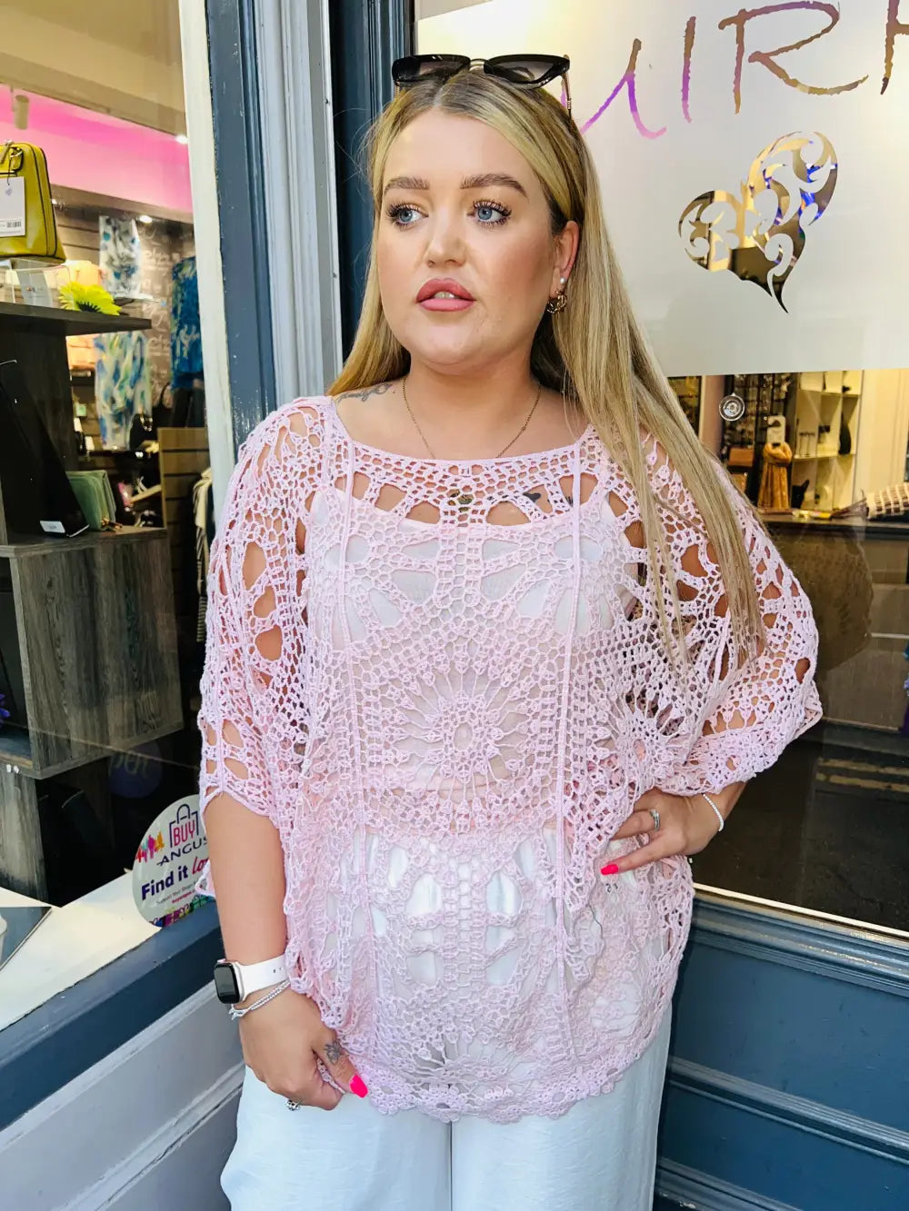 Tasha Crochet and Vest DUSKY PINK