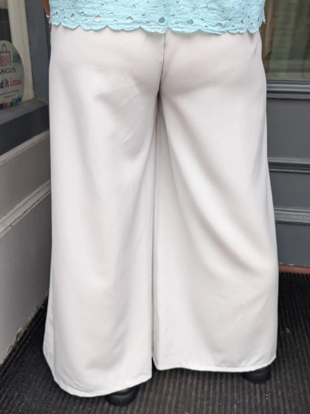 Thea Belted Wide Leg Trousers WHITE