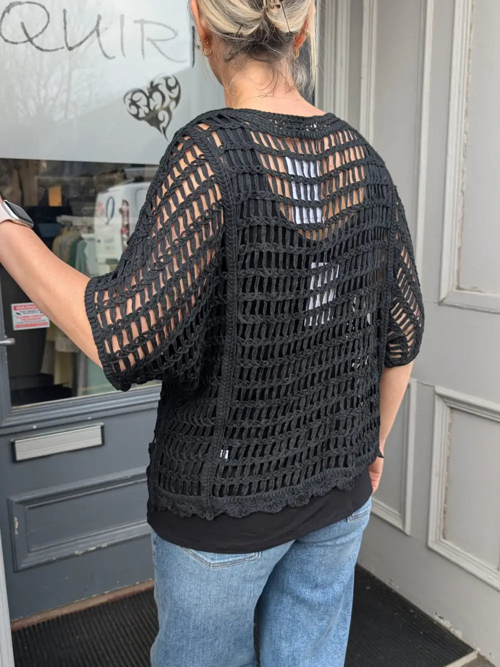 Tilly Crochet Top BLACK