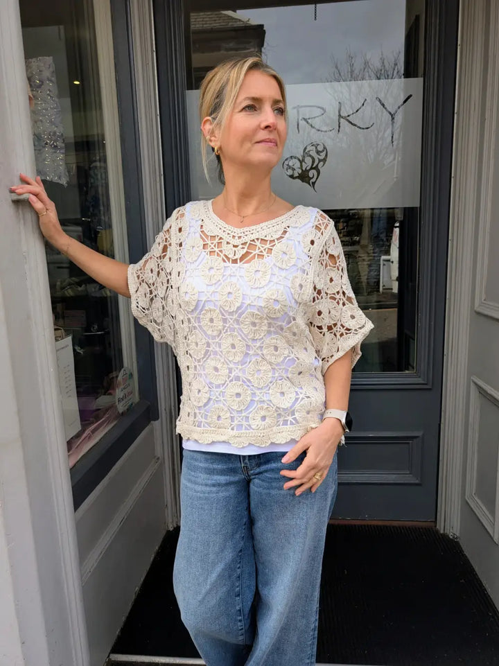 Tilly Crochet Top CREAM