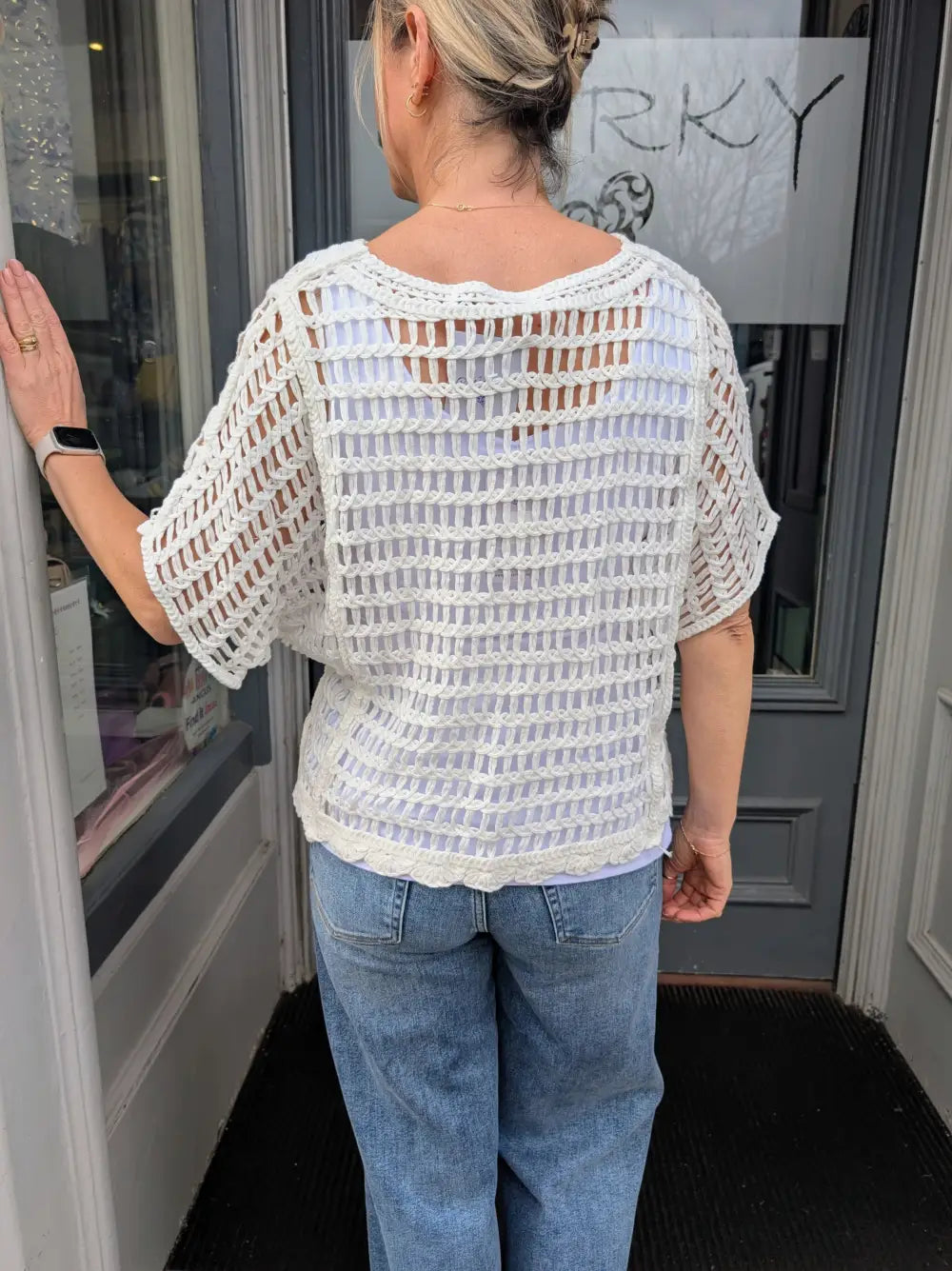 Tilly Crochet Top WHITE