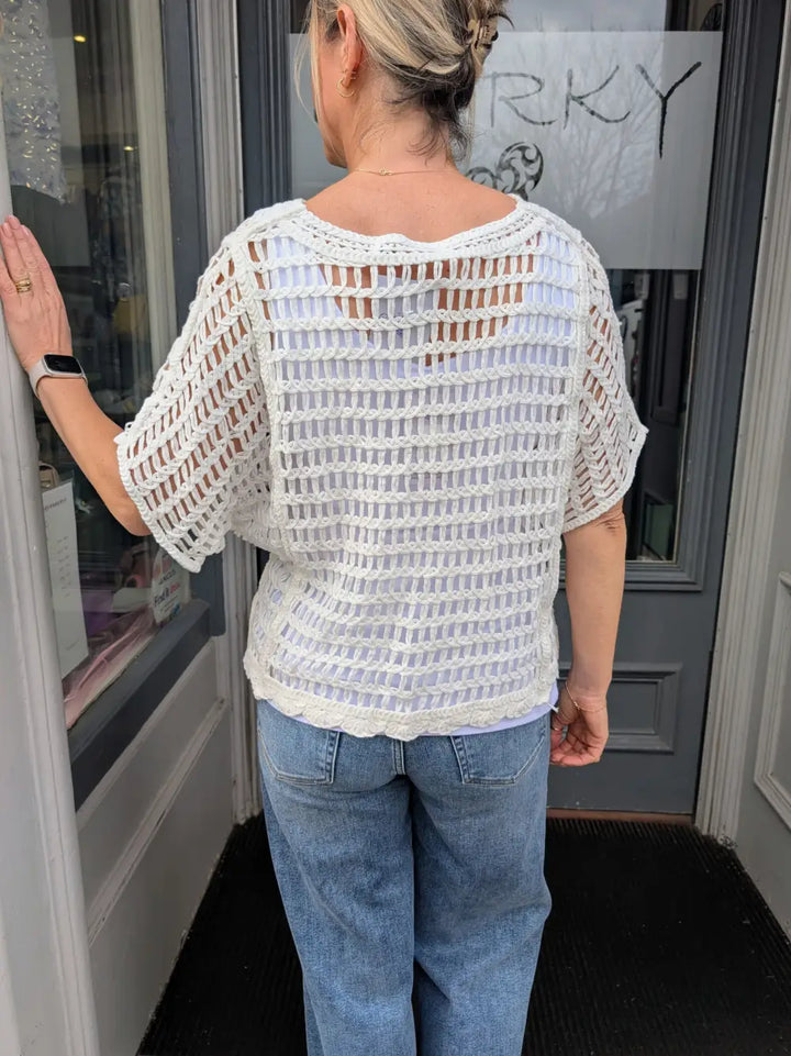 Tilly Crochet Top WHITE