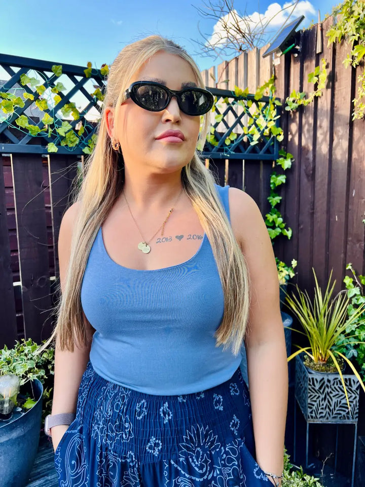 Tina Stretch Vest DENIM