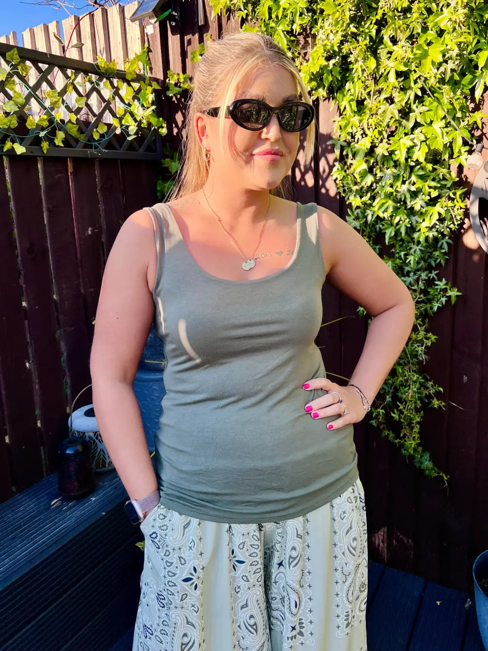 Tina Stretch Vest KHAKI