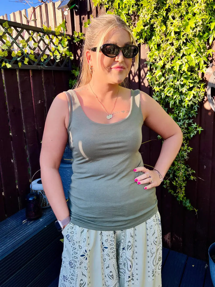 Tina Stretch Vest KHAKI