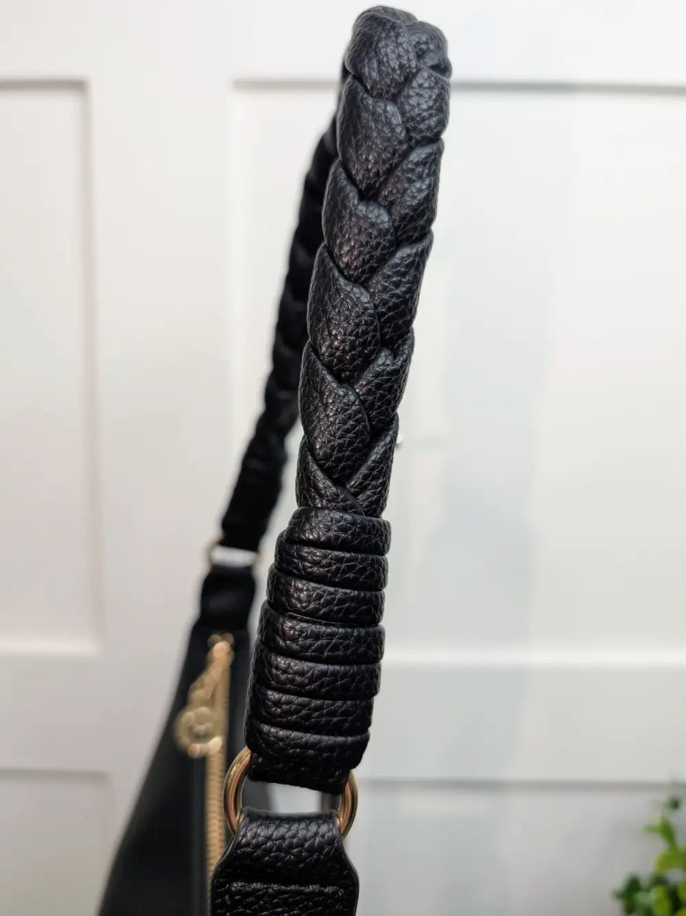 Tulisa Braided Strap Handbag BLACK