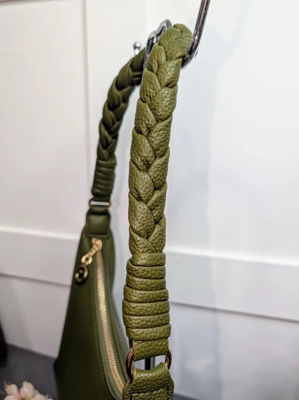 Tulisa Braided Strap Handbag KHAKI
