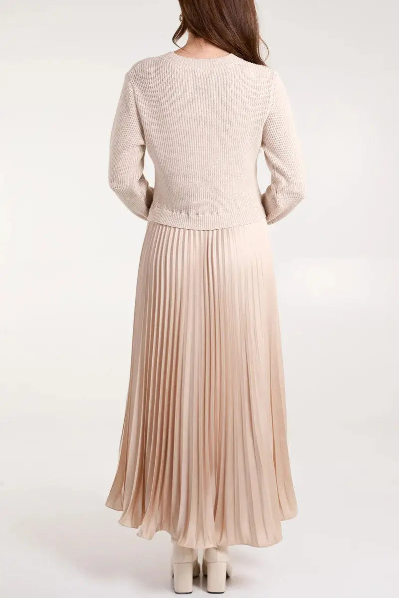 Vanessa Jumper Dress CHAMPAGNE - Dress