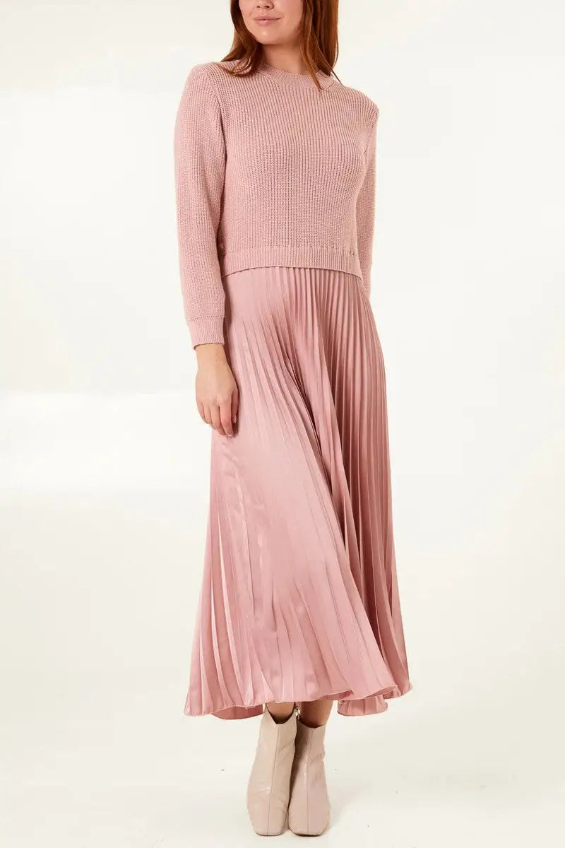 Vanessa Jumper Dress PALE PINK - Dress