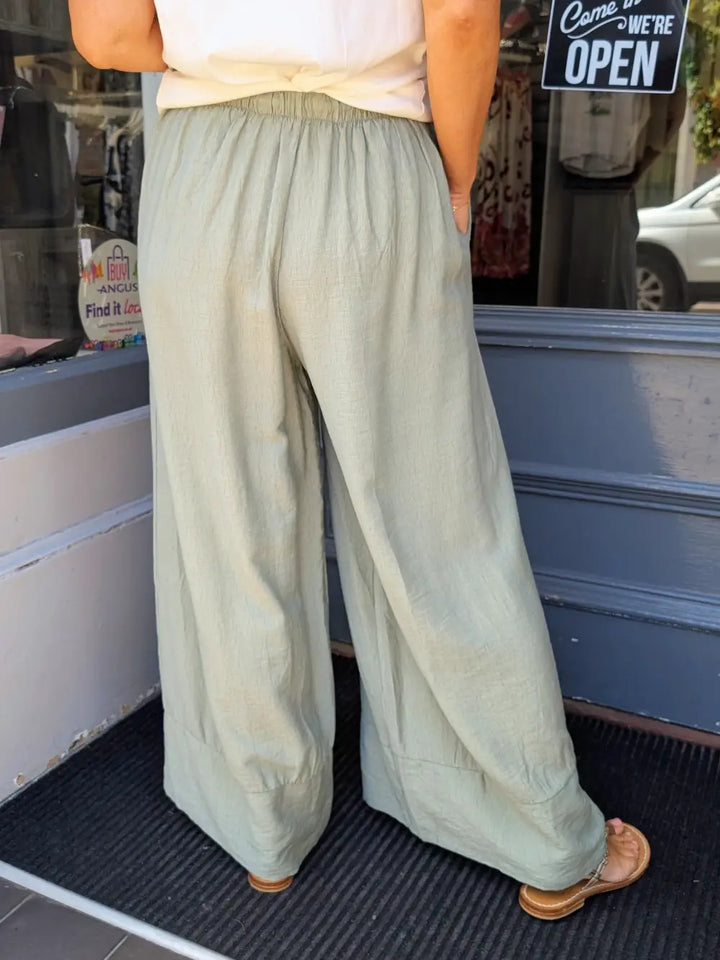 Verdi Wide Leg Trousers KHAKI