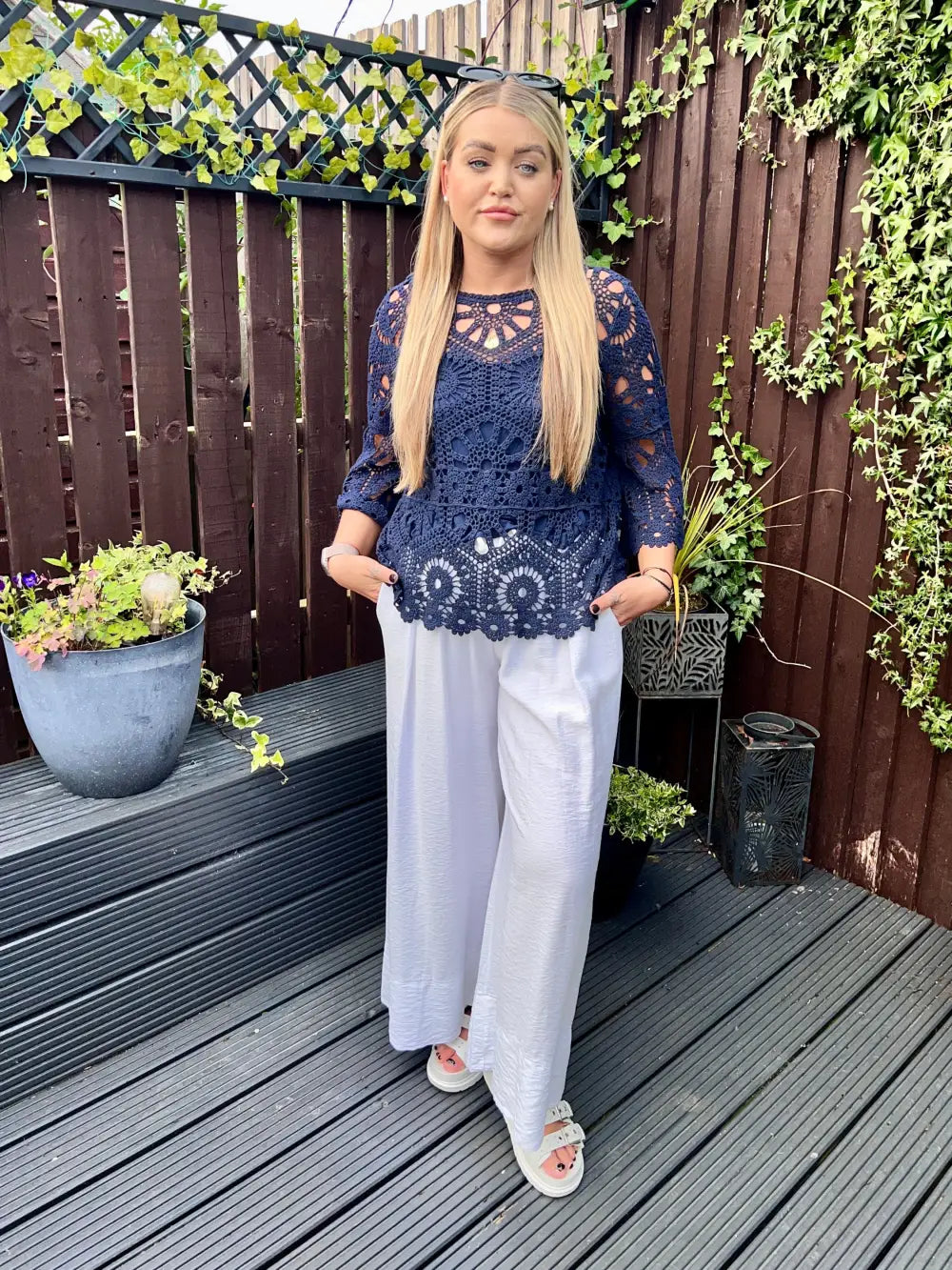 Verdi Wide Leg Trousers WHITE