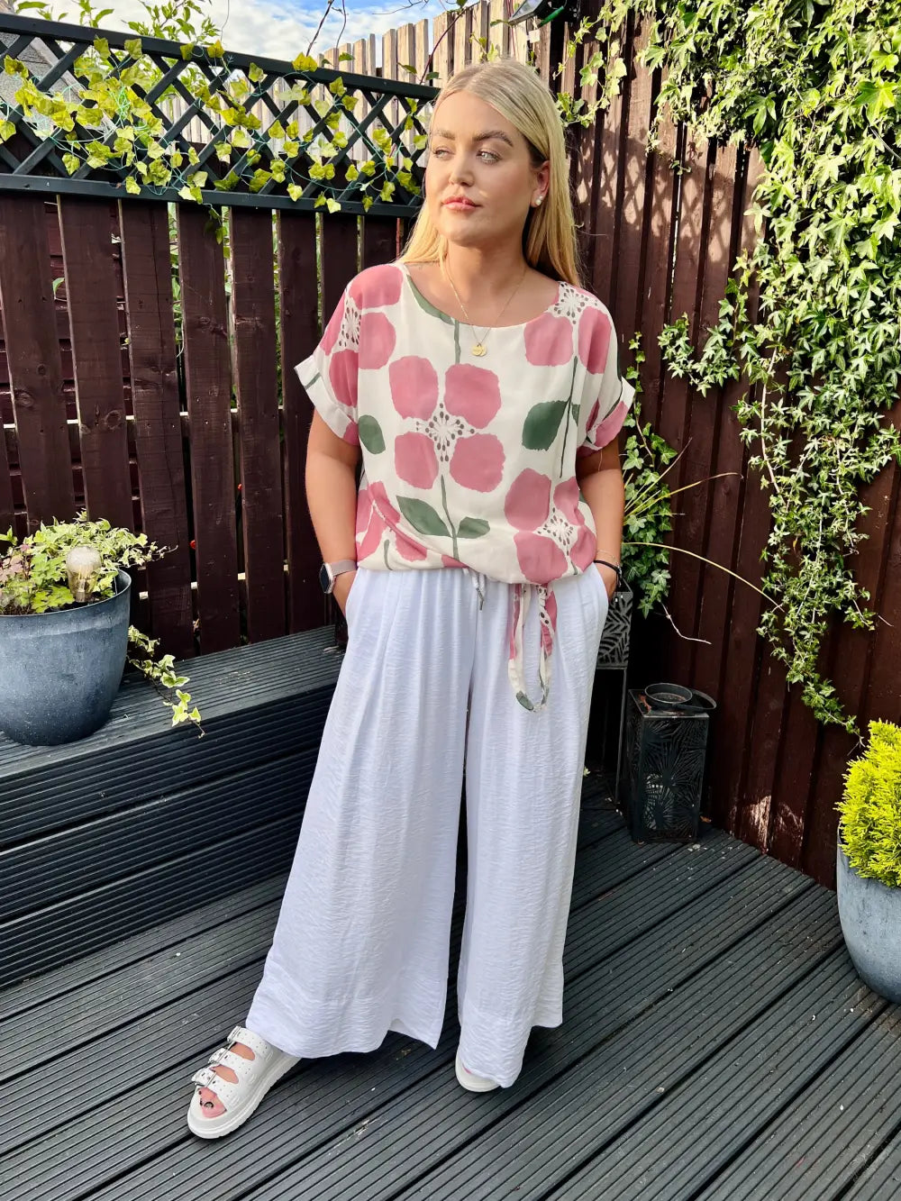Verdi Wide Leg Trousers WHITE