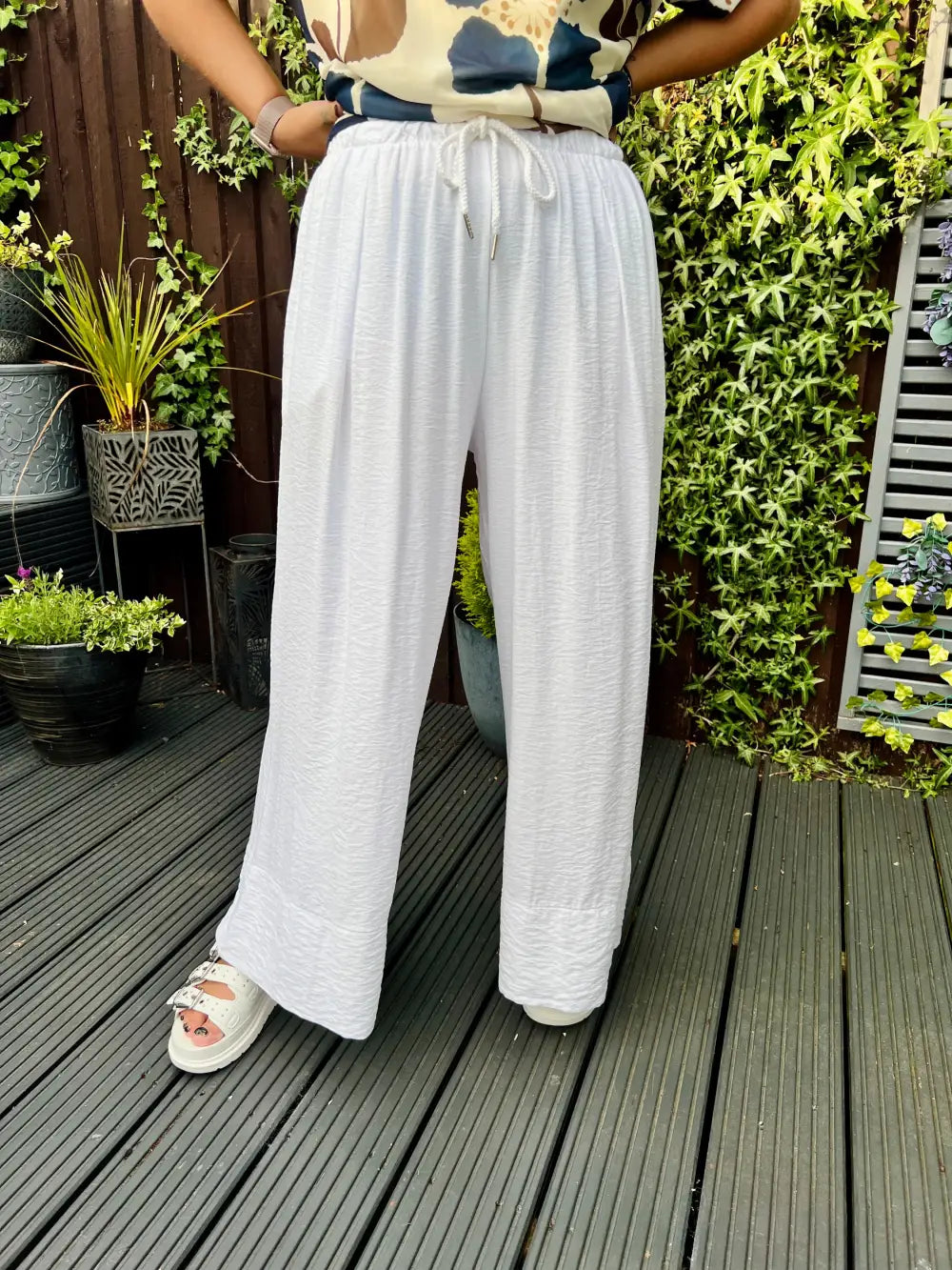 Verdi Wide Leg Trousers WHITE