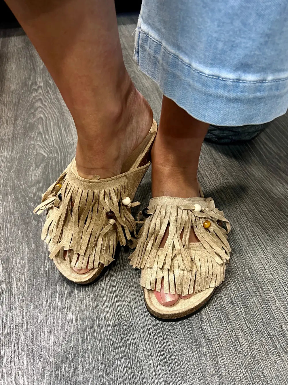 Verity Fringed Sandals GOLD