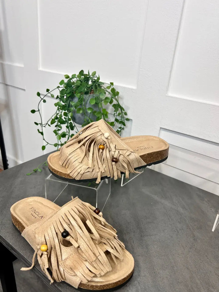 Verity Fringed Sandals GOLD