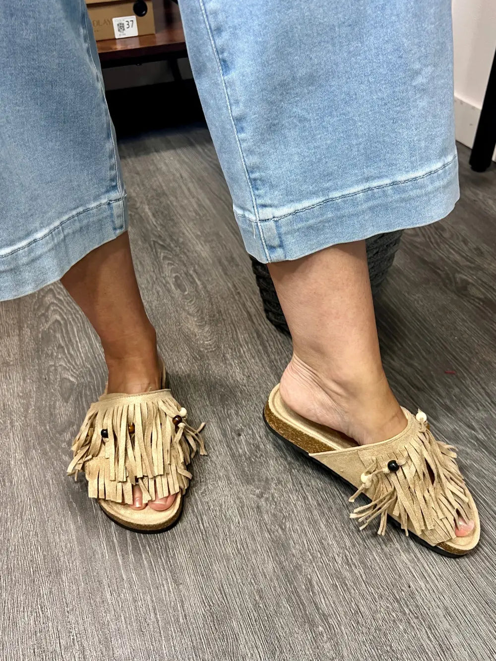Verity Fringed Sandals GOLD