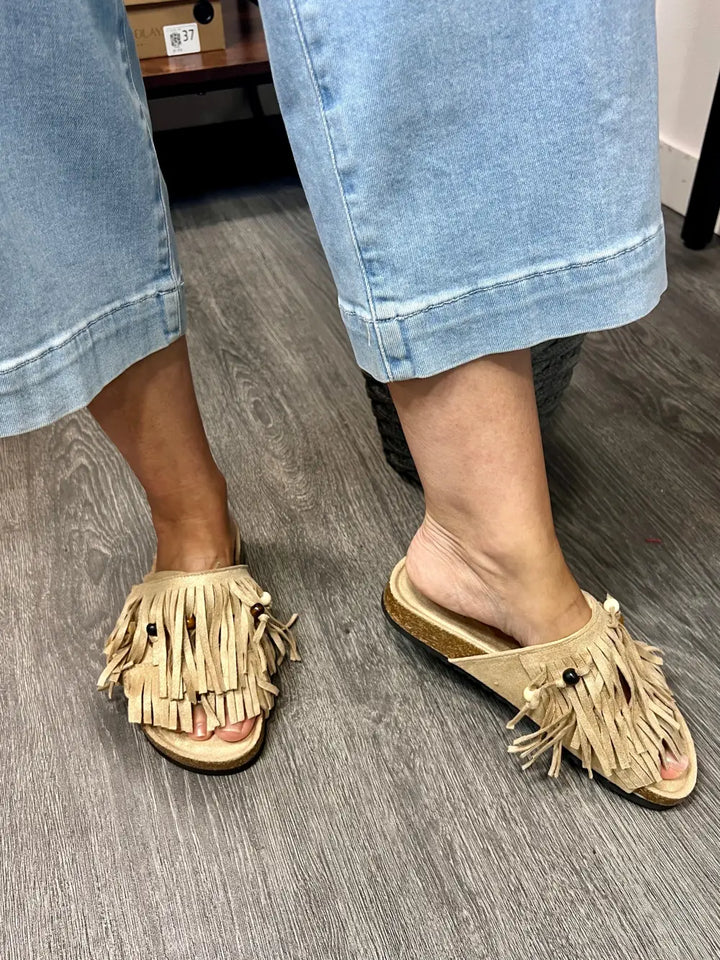 Verity Fringed Sandals GOLD