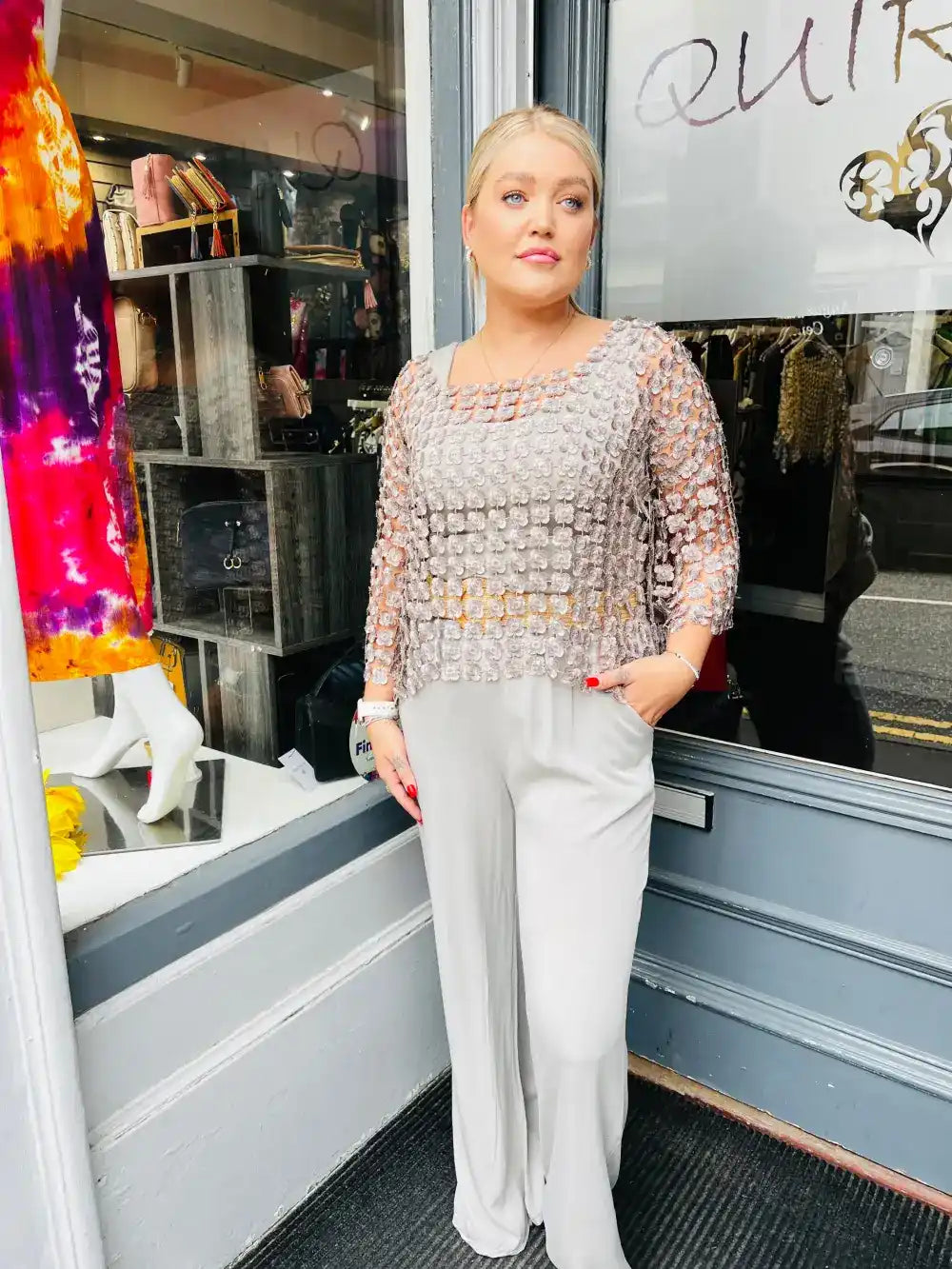 Caprice Soft Feel Wide Leg Trousers LIGHT MOCHA