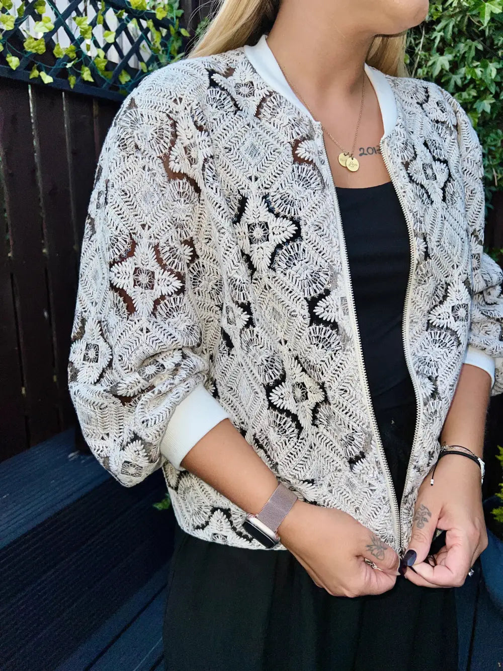 Zhara Embroidered Bomber Jacket
