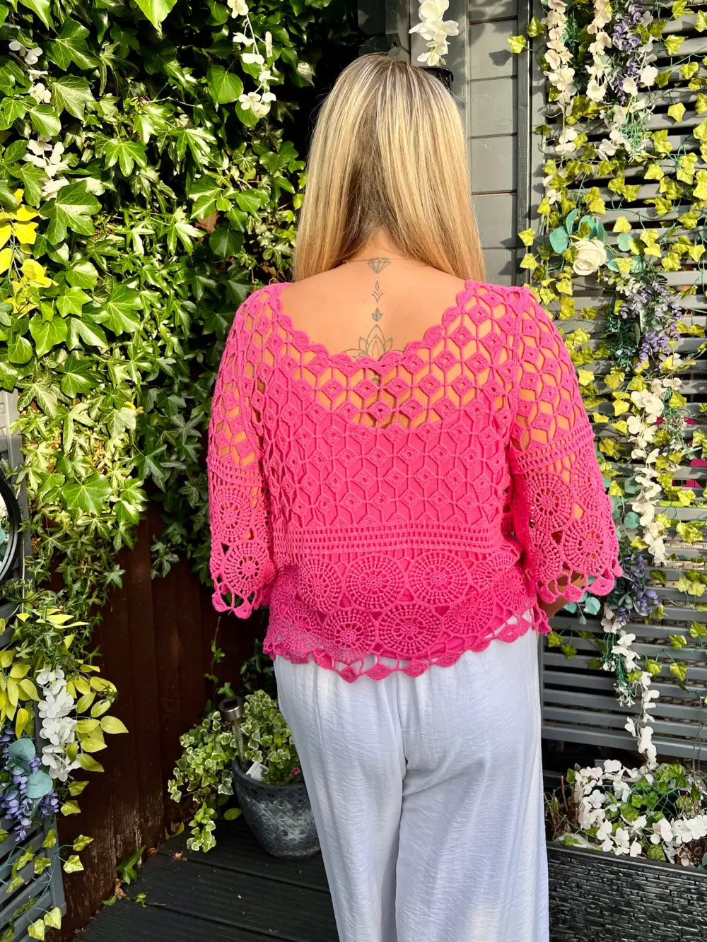 Zoey Crochet With Vest CERISE