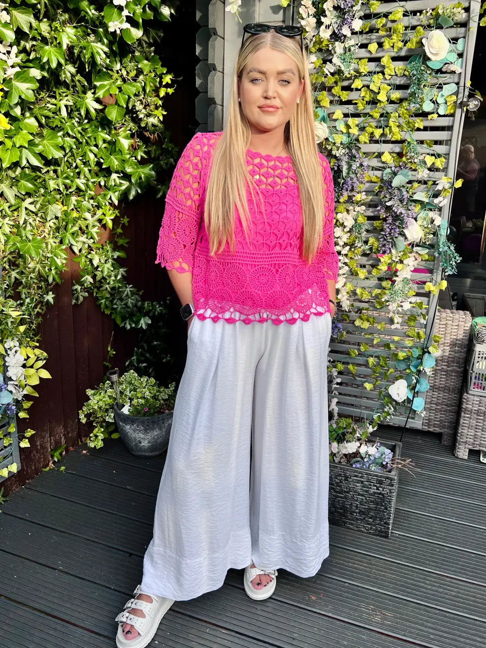 Zoey Crochet With Vest CERISE